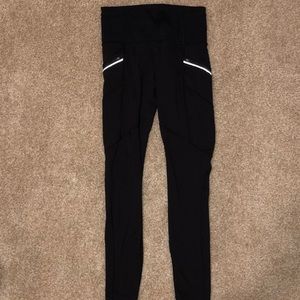 Lululemon black zip up leggings